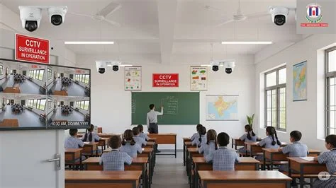 Campus building with network and CCTV infrastructure