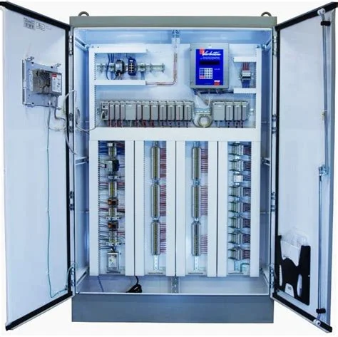 Substation communication room with protection panels
