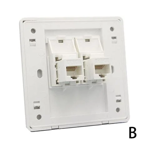 RJ45 wall outlet face plate